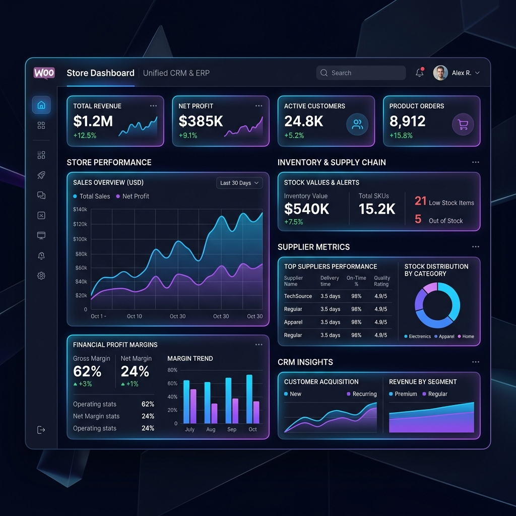 CRM + ERP no WooCommerce